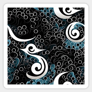 Abstract Swirls and Waves Effect illustration Sticker